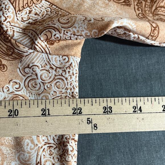 Tori Richard Shirt Mens Medium Brown Bandana Print Short Sleeve Button Up Casual - Picture 9 of 9